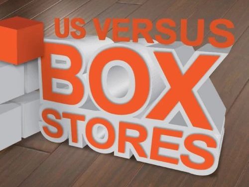Us Vs Box Stores at Meuth Flooring in Henderson, IN